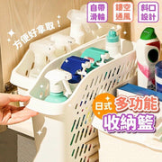 Multifunctional Japanese-style storage basket pull-out storage basket pulley storage basket storage basket storage basket storage box desktop storage attached wheel storage box storage deep style | with pulleys