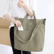 帆布包女斜挎帆布袋棉布袋tote bag 40*40*8 cm 斜孭袋