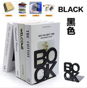 Black Letter BOOK Bookend Book Clip Metal Book Holder Book Stand Bookend Clip 1pc