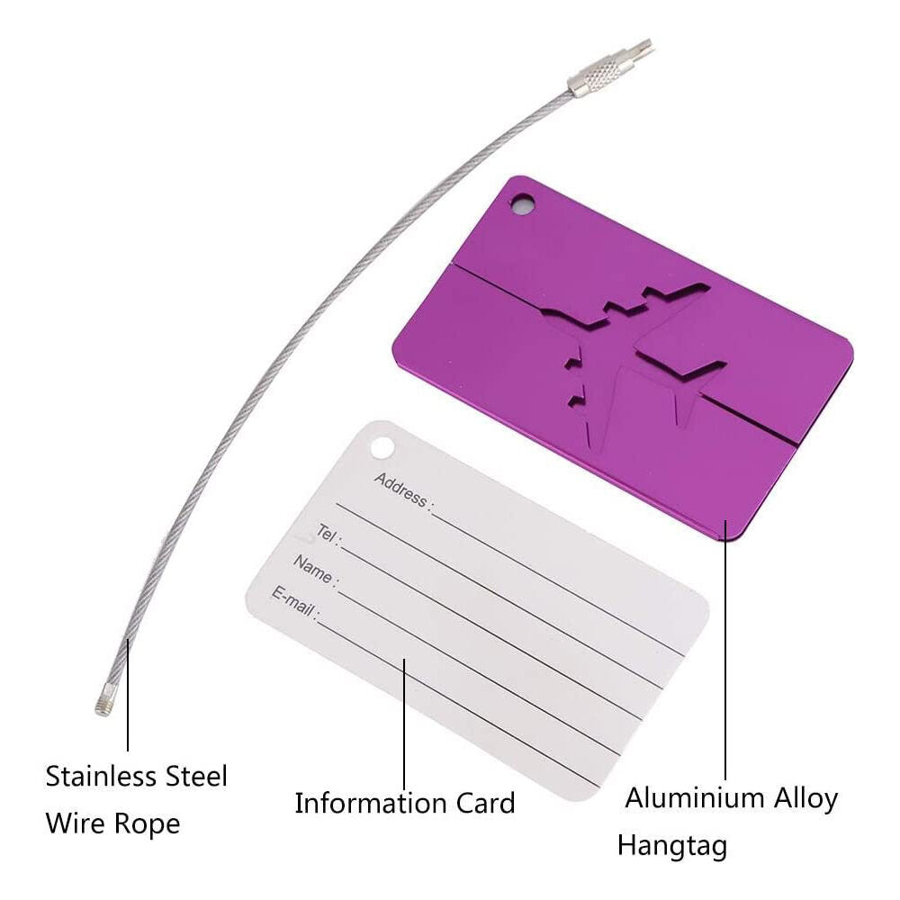 黑色 鋁合金行李牌 行李箱吊牌 拉絲箱包配件 行李牌 旅行用品 行李牌