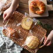 Toast Puff Donuts Winter Toss Transparent Bread Bags - 50 pieces