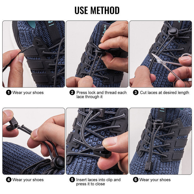 懶人免繫運動白色鞋帶