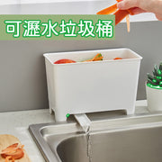 Kitchen trash can sink side kitchen waste drain bucket food residue soup filter drainable trash can storage bucket kitchen trash can