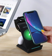 三合一無線充電器適用於蘋果手機手錶耳機立式 airpods iphone apple watch