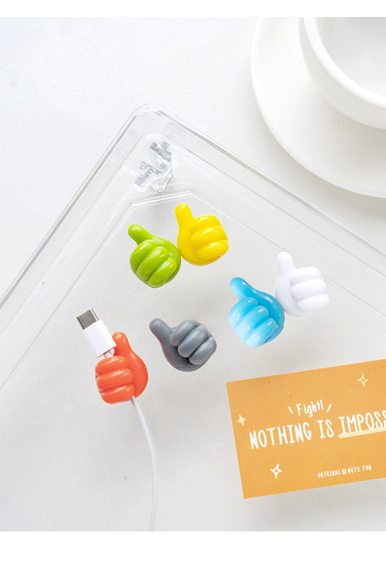 Creative thumb hook multifunctional cable organizer wire holder strong traceless punch-free sticker