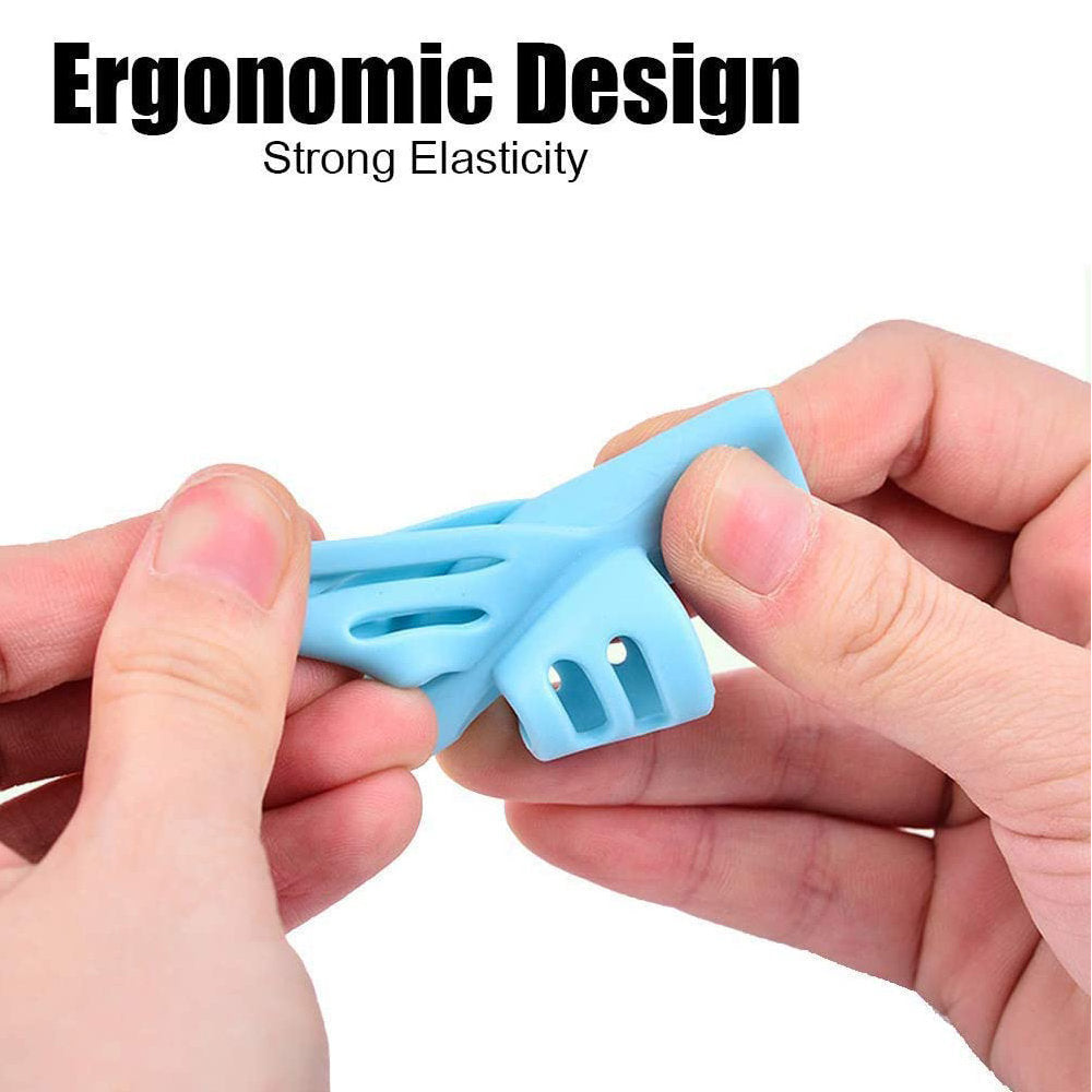 2個 學生寫子鉛筆器握筆器 兒童文具軟膠 寫字姿勢矯正器 糾正筆套