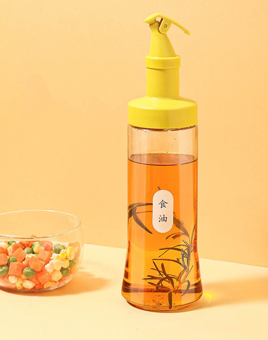 家用鷹咀油瓶油罐裝醬油醋調料瓶大號玻璃香油倒油神器不掛油