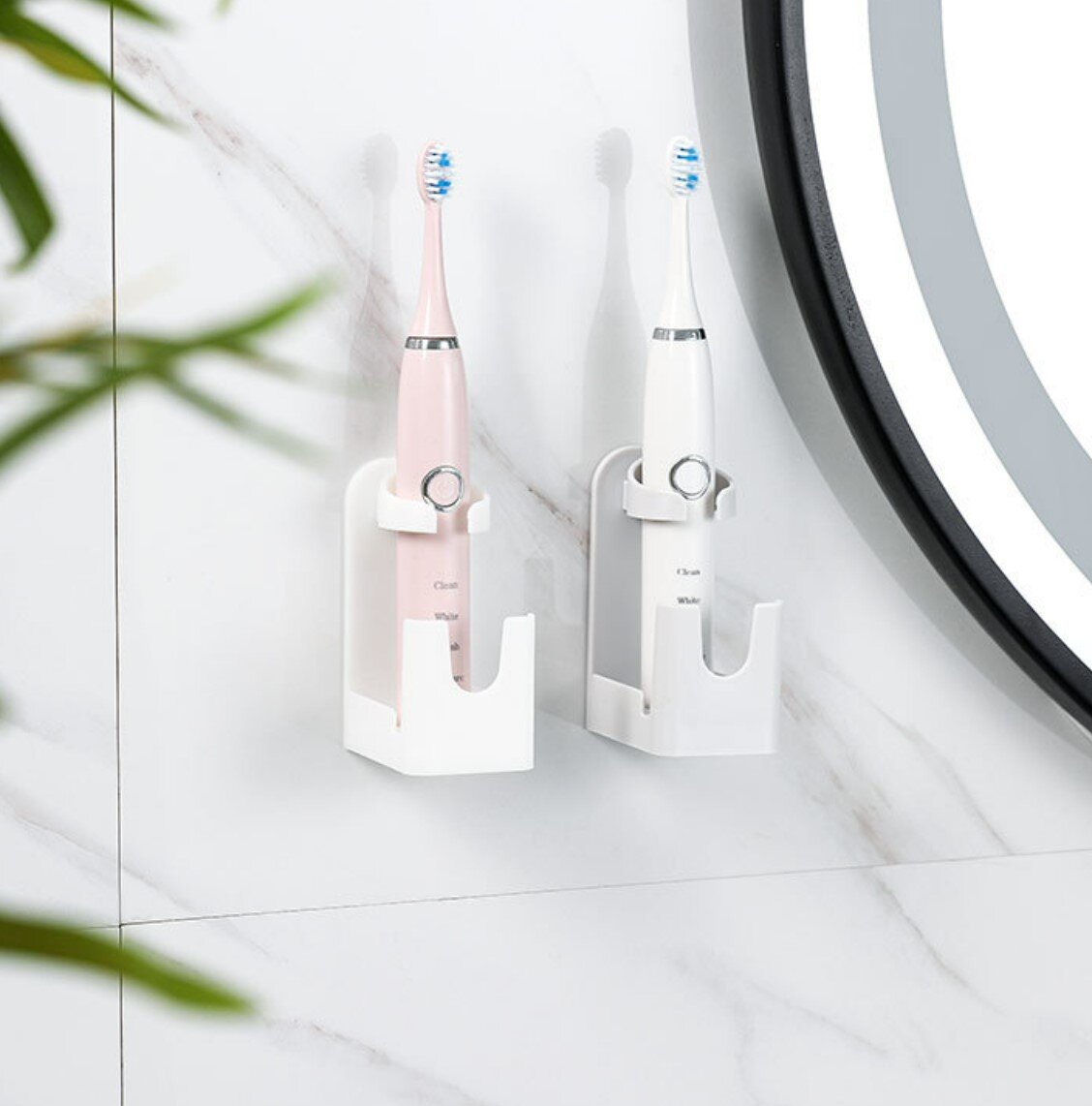 Electric toothbrush holder bathroom self-adhesive traceless toothbrush storage rack punch-free toothbrush cup holder toothbrush holder