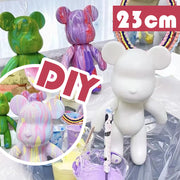 流体暴力熊白胚手工diy创意搪胶小熊暴力熊摆件玩具