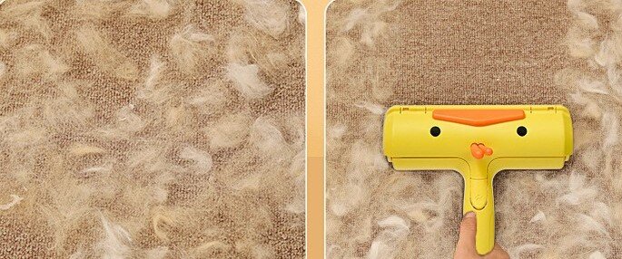 【鼻敏感救星】鴨仔懶人除毛刷 可反復使用 一鍵倒毛 寵物轆轆毛髮收集器 萬用寵物黏毛器 除毛器 滾筒黏毛刷 地毯沙發衣服去毛 黏毛除塵紙替代品 貓毛狗毛頭髮浮毛去除器