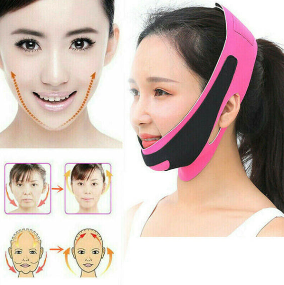 瘦下巴繃帶 v臉工具 提拉繃帶面罩 瓜子臉瘦臉面罩 修容帶 小臉帶 睡覺閉嘴 睡眠帶 物理拉提帶 修容臉帶