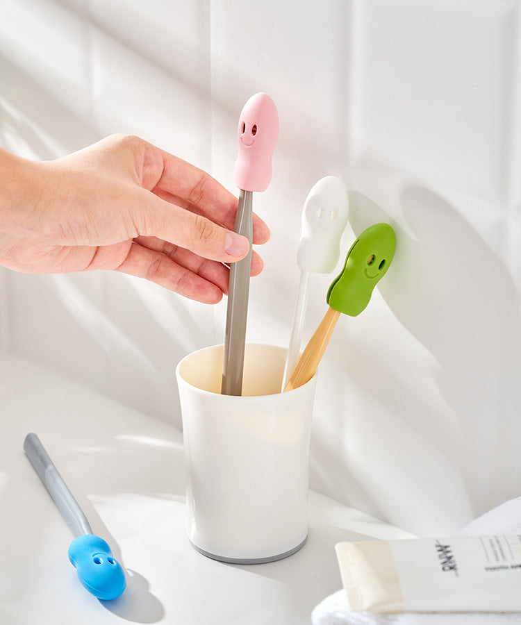 創意旅行戶外便攜式牙刷頭套卡通防塵保護套牙刷頭保護套保護殼子