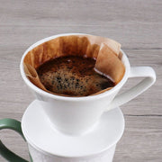 陶瓷咖啡濾杯/過濾器 便攜 濾紙 咖啡 (1-4杯用白色)手沖咖啡 12.5x8x10.5cm