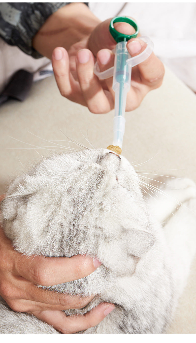 【新手餵藥必備】寵物餵藥器(藥丸藥水兩用)犬貓食藥輔助神器 雙頭快速喂藥針筒 狗狗貓咪可餵驅蟲藥片藥劑膠囊餵食器(2 套)