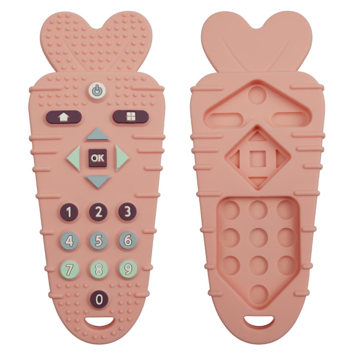 嬰兒遙控器牙膠寶寶防吃手磨牙棒玩具咬膠仿真電視 隨機顏色 牙膠