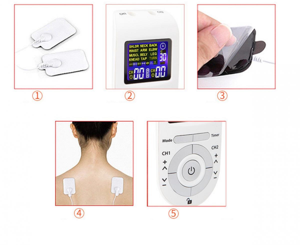 痛症治療機,電流按摩止痛儀TENS, EMS,電子脈衝機,電肌刺激,電流按摩,放鬆,針對各種酸軟症 EMS電子理療數碼經絡脈沖電療按摩儀TENS