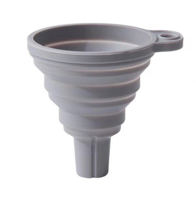 折疊矽膠漏斗 油cream/簡約設計/可伸縮漏斗/廚房用品/分裝漏斗/分溶液器/溶液分離器/方便收鈉/出門攜帶方面/ 可掛式 烘焙蛋糕