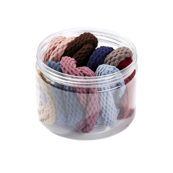 Korean bold high-elasticity seamless headband hair ties 20 mixed colors