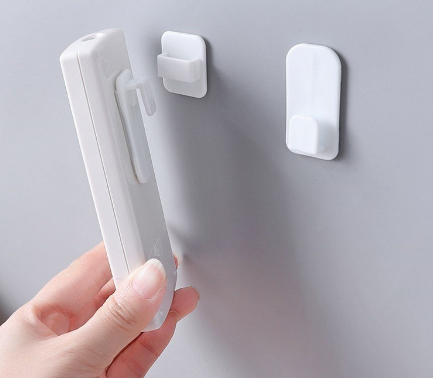 Remote control wall mount hooks (2 pairs) x 1 pack, Router and power strip wall mount hooks
