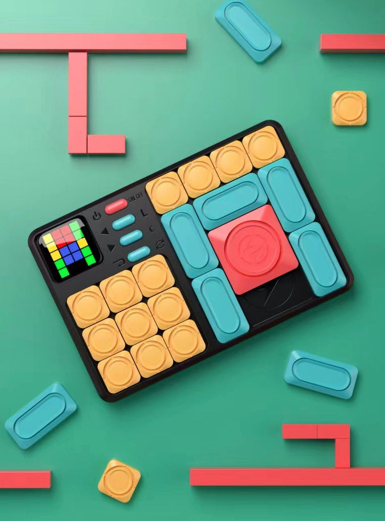 超級華容道滑動拼圖兒童智能電子積木玩具訓練邏輯思維機益智男孩