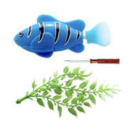 嬰幼兒洗澡玩具 / 電動感應魚 / 嬰兒沐浴玩具 / 戲水池玩具 / 寵物逗貓玩具藍色 洗澡玩具 游泳用品