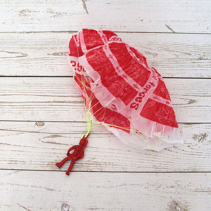 Hand-thrown parachute soldier parachute aerial parachute mini airborne soldier children's plastic toys set of 10