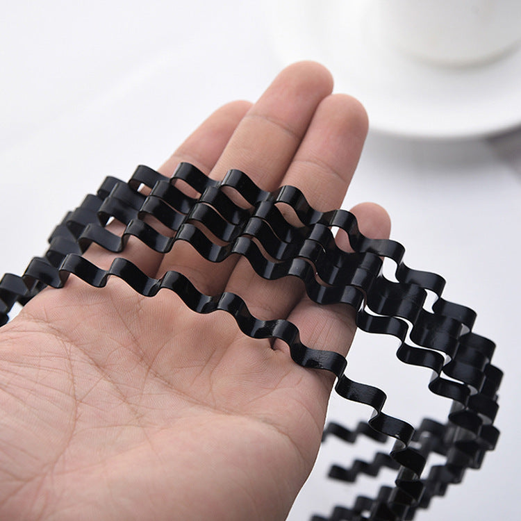 Korean style simple hair accessories face plate hair wavy hair hoop hair clip headband commonly used styling bundles for men and women black set of 2