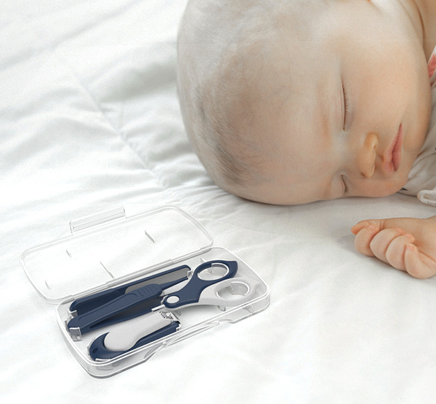 嬰兒指甲剪套裝寶寶指甲鉗嬰幼兒防夾肉指甲鉗套盒新生兒護理套裝 鼻屎夾
