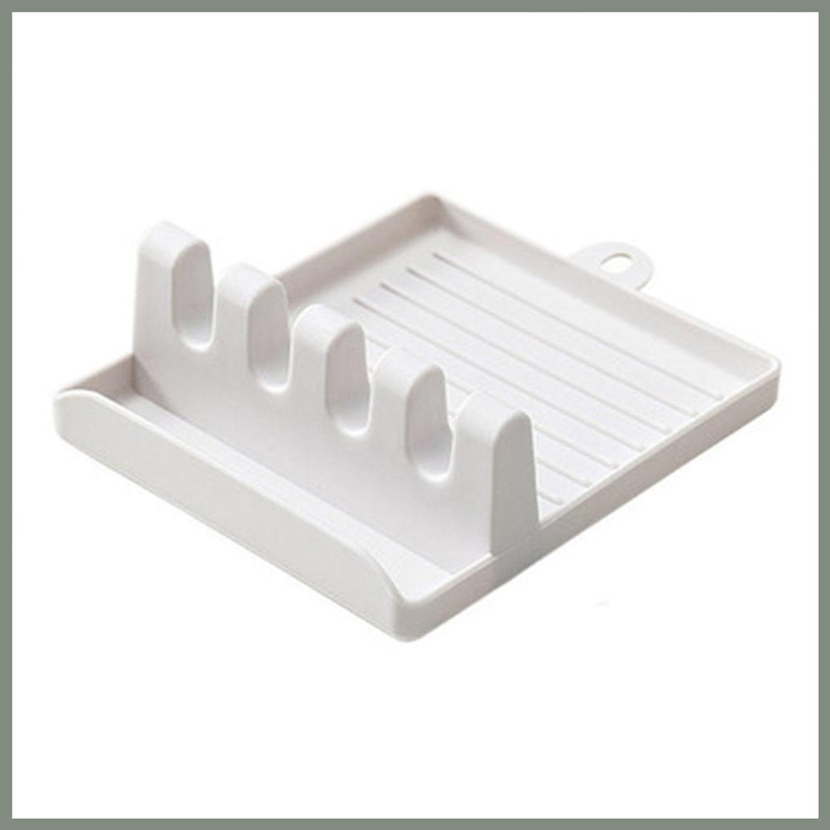 Kitchen Utensil Rest, Multifunctional Pot Lid Holder, Ladle Rest, Spoon Rest, Egg Beater Holder, Multifunctional Anti-Scald Rack, Organizer Rack, Spatula Rest, Heat-Resistant, Non-Slip Oil Draining Table Mat, Kitchen Utensils (White)