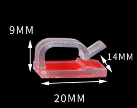 10 transparent plastic R-shaped wire clips, R-shaped wire clips, LED wiring storage and organizing wire buckles, home improvement fixtures, wire cards