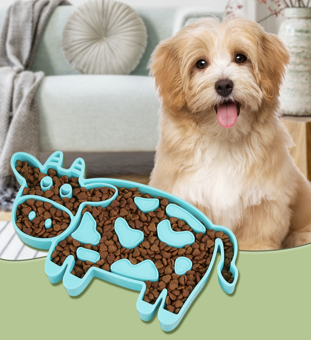 寵物慢食碗狗狗防噎碗便攜食器貓咪食碗狗盆寵物用品 藍色 狗碗