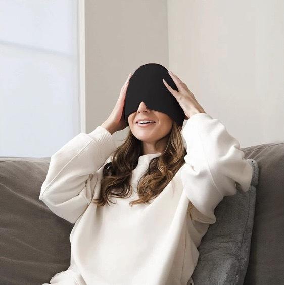 Pink facial cold compress hood gel ice cap double-sided ice cap eye cold compress ice cap