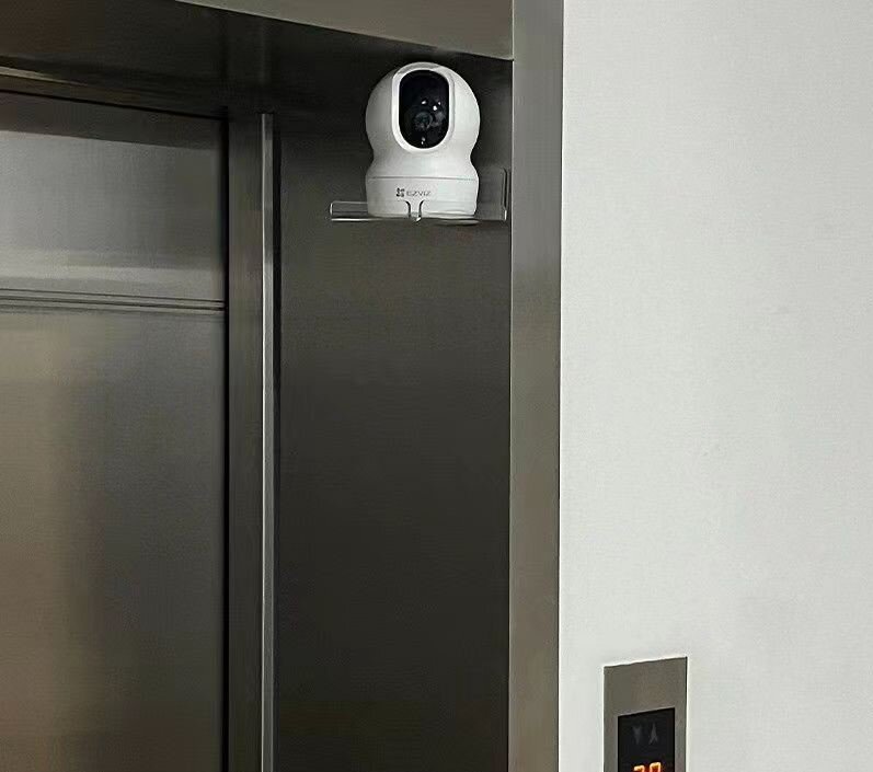 壁掛式 IP Cam 架 免打孔家居攝影機 CCTV鏡頭 IP Camera 攝像頭 置物架 監控寵物嬰兒兒童用 壁掛式放監控支架 機頂盒 機頂盒通用托架 免打孔掛牆(送無痕雙面膠貼)