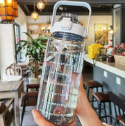 Sports water bottle (2000ml) Ultra-large capacity portable sports outdoor running fitness water bottle sippy cup - large blue water bottle