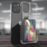 iPhone 12/12 Pro(6.1吋) 超薄 TPU插卡手機殼 透明 Apple 防滑 手機套 透明軟底
