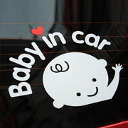 Baby in car reflective car sticker cartoon decal car modification car body sticker baby in car sticker