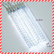 Snow LED Meteor Shower Lamp Romantic Snow Indoor and Outdoor Decoration (set of 8 lamps, can be lengthened) Christmas Lighting Decoration Lamp Waterproof Terrace Rooftop Camper Car Parking Three-pin Plug
