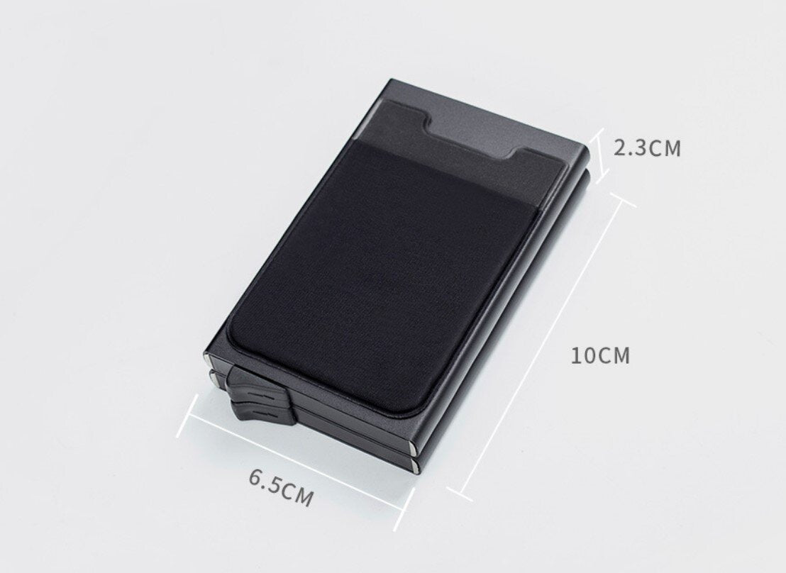 RFID防盜鋁合金卡套銀包 防消磁卡包雙卡盒零錢包刷多卡位