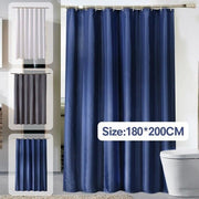 Blue thickened polyester cloth plain shower curtain waterproof shower curtain shower curtain