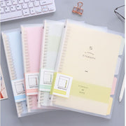 A5 loose-leaf book blank Cornell notebook small fresh plain 20-hole handbook student essential large capacity A5 jelly color 20-hole blue