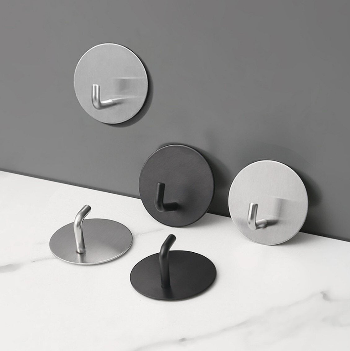 不銹鋼掛鉤免打孔廚房粘鉤牆壁承重金屬勾宿舍衛生間掛衣服鉤衣架