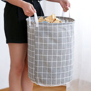 Foldable clothes storage basket dirty clothes basket-grey checkered laundry washing machine toilet toilet supplies