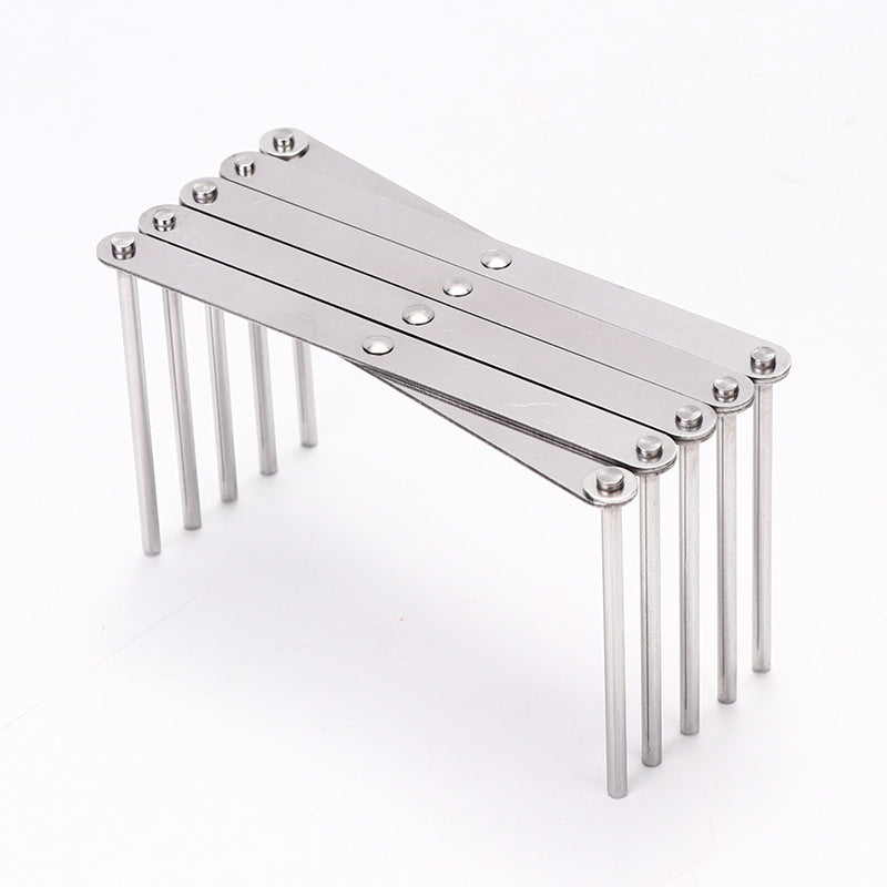 多功能不銹鋼伸縮蒸架瀝水鍋蓋架盤架子折疊家用廚房收納架排骨架 蒸架