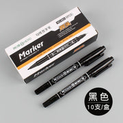 Black double-ended hook pen 1 box of 10 art painting, design, graffiti modeling pens