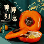 "Shishi Ruyi" New Year full box|New Year compartmentalized dried fruit plate with lid|New Year living room candy box/fruit plate/melon seeds, pistachio nut candies, winter melon chocolate storage box|New Year and Spring Festival festive wedding box