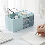 Muji style simple storage box desktop cosmetics storage box lipstick dressing table girl skin care finishing drawer storage box plastic box