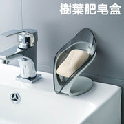 Leaf Soap Dish, No-Drill, Non-Accumulating Water, Soap Holder, Household Storage Rack, Suction Cup, Creative Laundry Draining, Bathroom