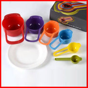 Combination Measuring Cup Tool Rainbow Measuring Cup Rainbow 6-piece Set with Scale Colorful Plastic Measuring Spoon Colorful Measuring Spoon 6-piece Set Measuring Spoon Measuring Spoon Set Baking Tools Kitchen Measuring Tools