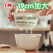 KM迷你塑料瀝水籃廚房網籃瀝水碗漏碗洗水果盤濾水淘米洗菜盆果盤