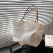Simple unprinted side bag, large-capacity handbag, shoulder shopping bag, simple eco-friendly bag